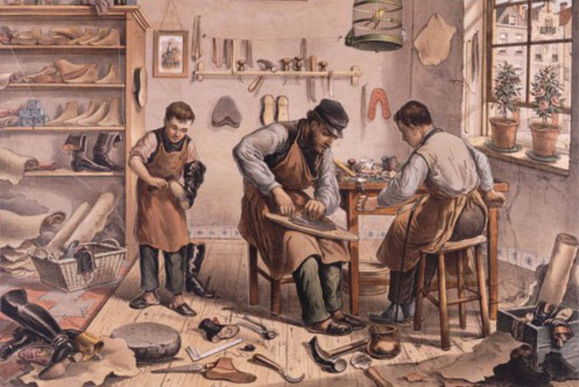 Обувщик Англии 19 век живопись